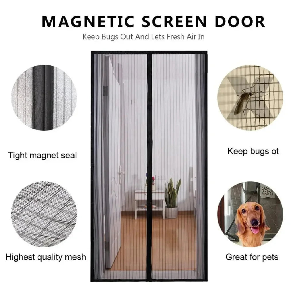 Magnetic Mosquito Net Door Screen 100x210cm - Pet Care >