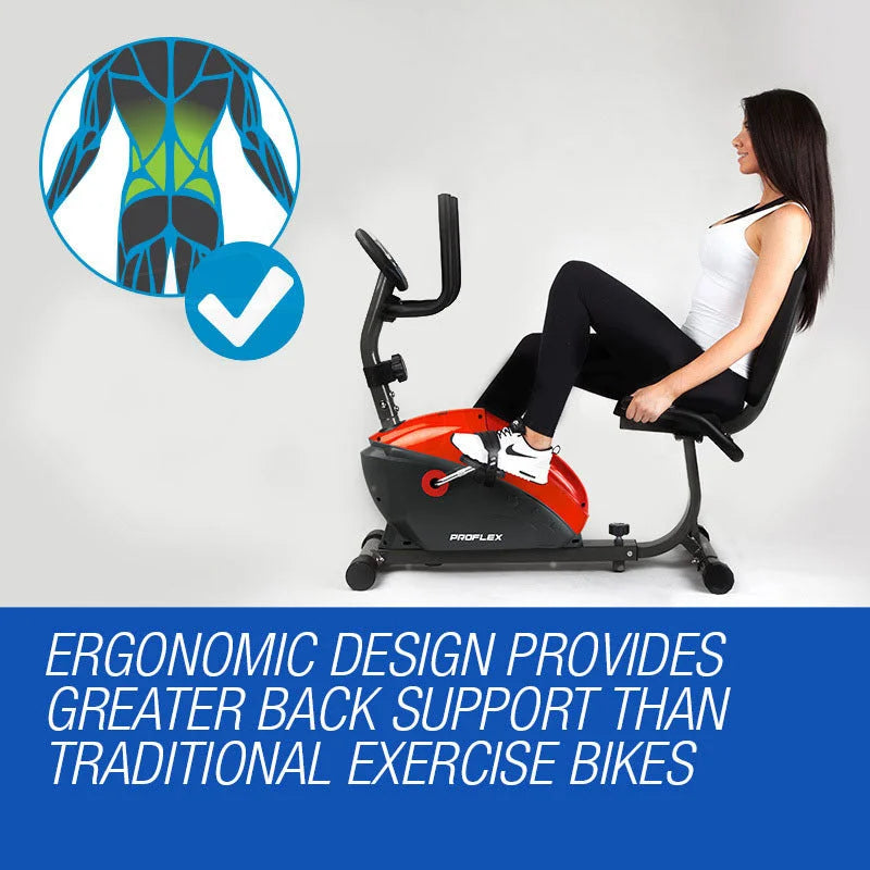 Magnetic Recumbent Exercise Bike Fitness Cycle Trainer