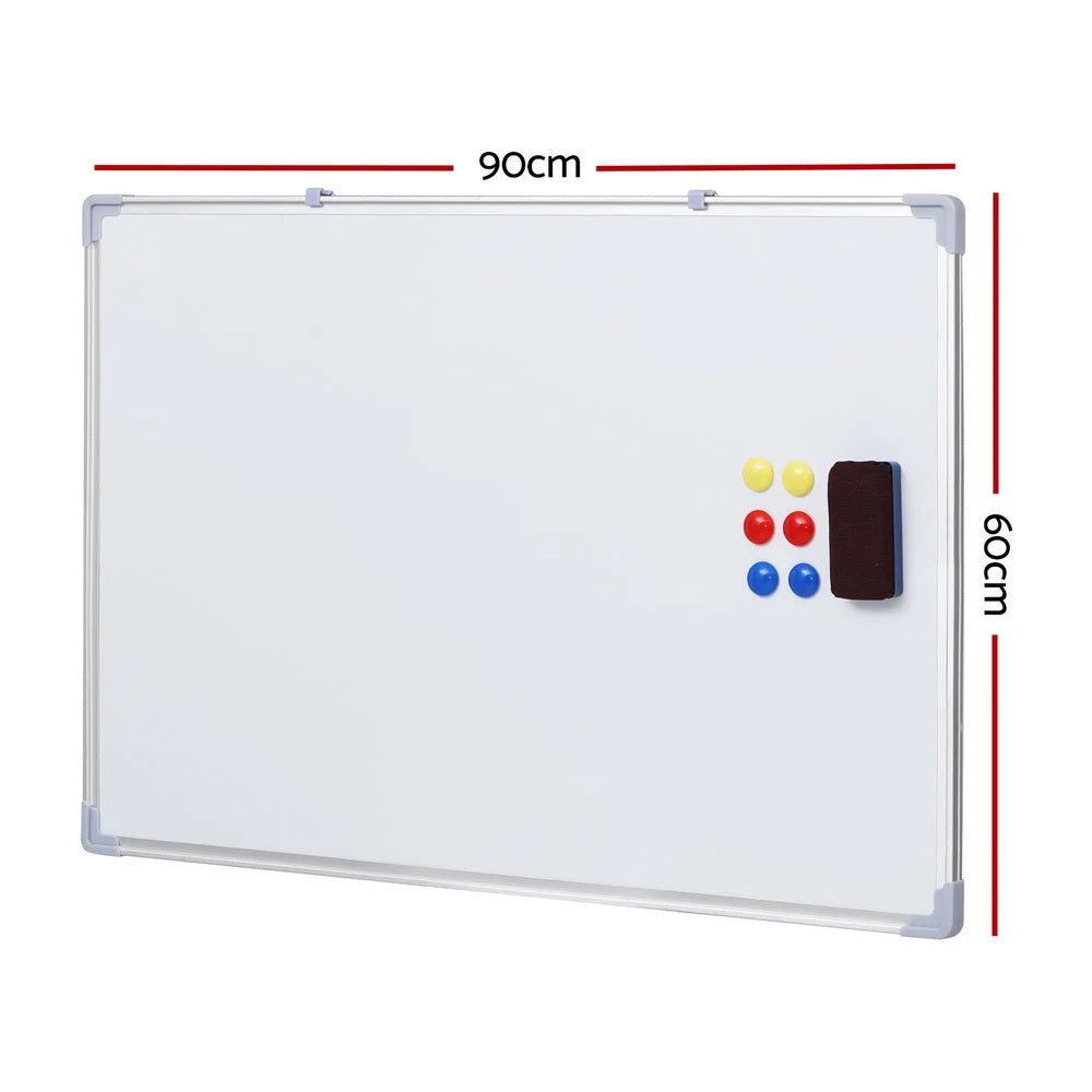 Magnetic Whiteboard 60x90cm Erase Board with Marker &