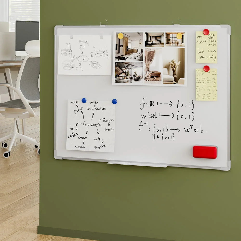Magnetic Whiteboard 60x90cm Erase Board with Marker &