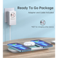 Magnetic Wireless Charging Pad 3-in-1 with AC Adapter