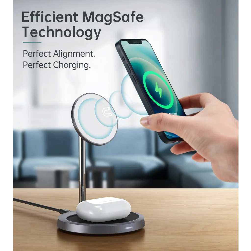 MagSafe iPhone Magnetic Wireless Charger Stand (T575-F)