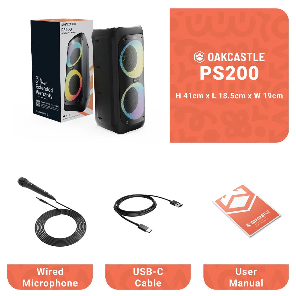 Majority PS200 - Party Speaker 80w Bluetooth