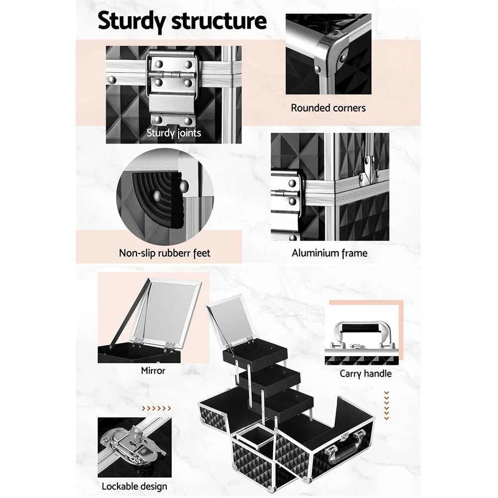 Makeup Case Beauty Organizer Bag Travel Large Cosmetic