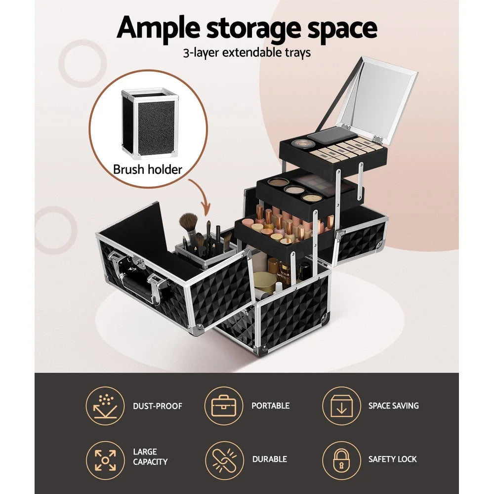 Makeup Case Beauty Organizer Bag Travel Large Cosmetic