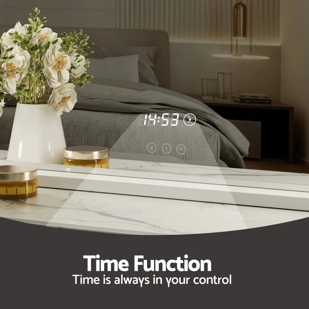Makeup Mirror Hollywood 58x45cm 15 LED with Time Display
