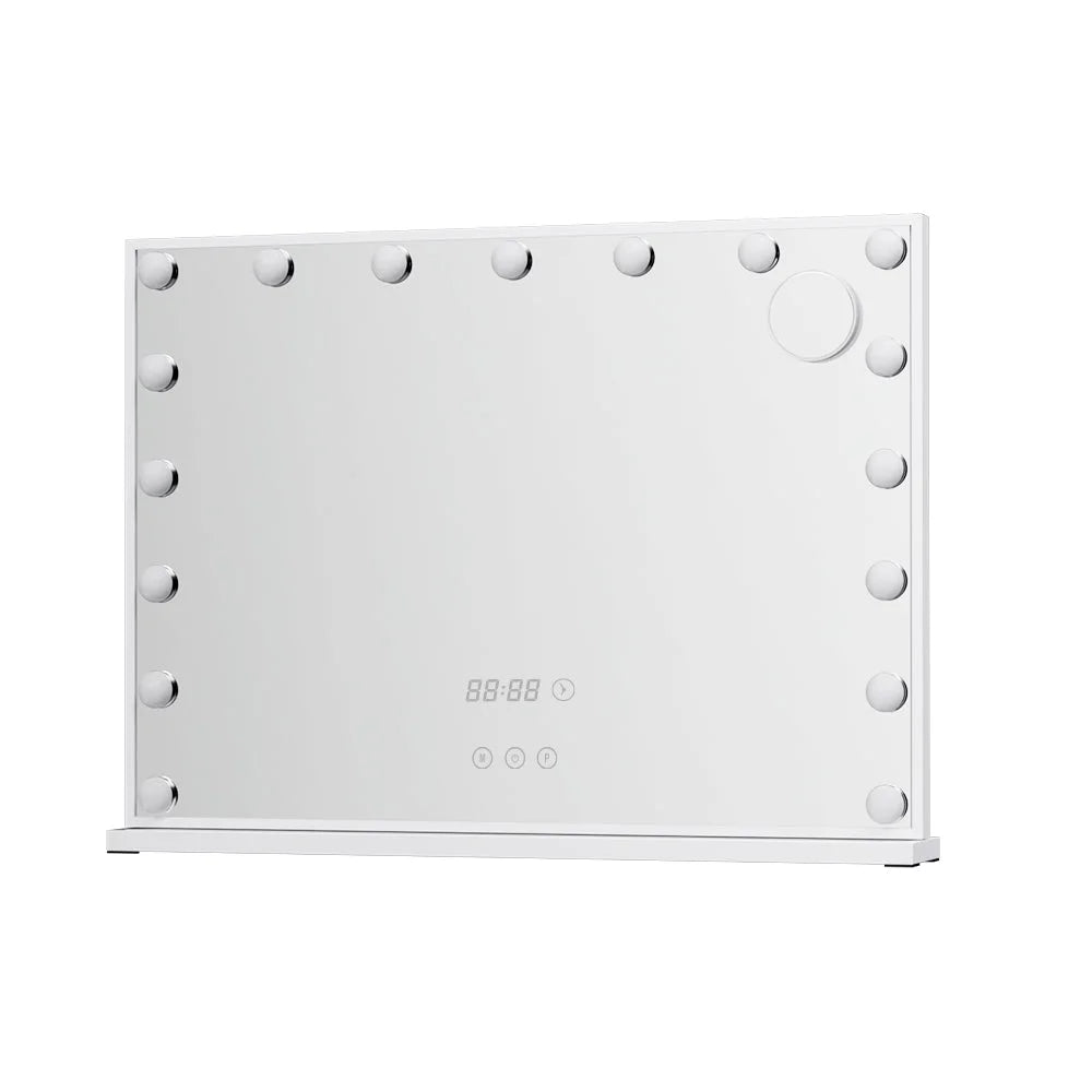 Makeup Mirror Hollywood 80x60cm LED Time Display