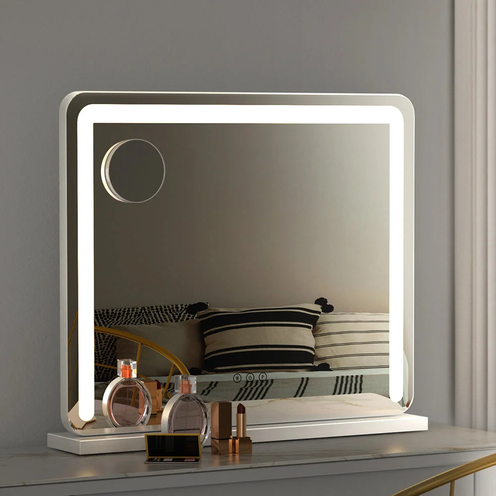 Makeup Mirror Hollywood Vanity LED with Light - White