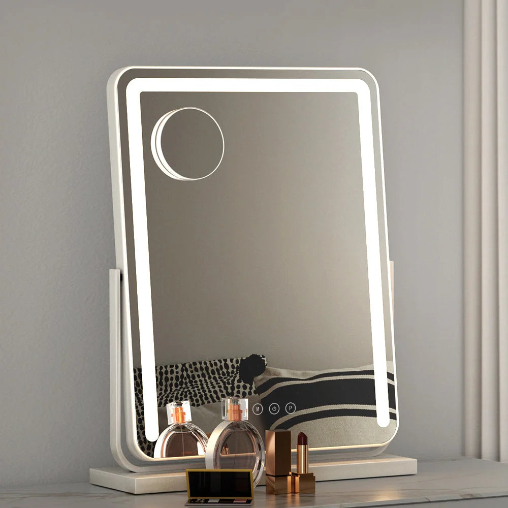 Makeup Mirror Hollywood Vanity LED with Lights - White