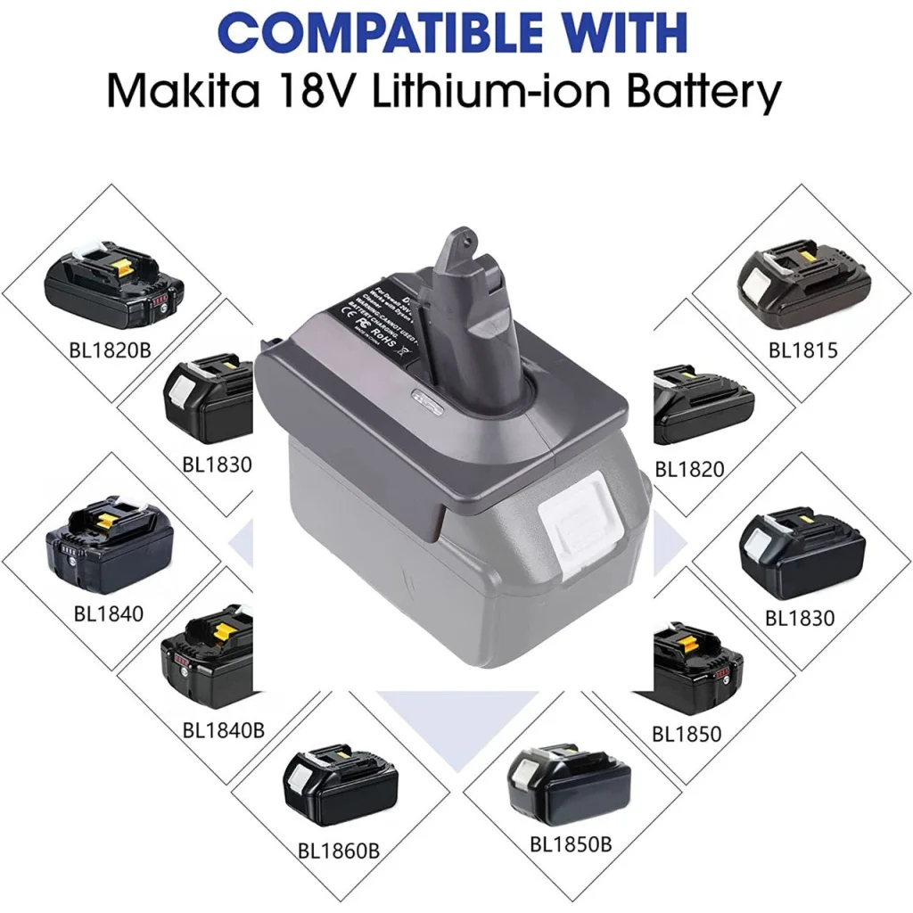 Makita dyson battery with converter adapter