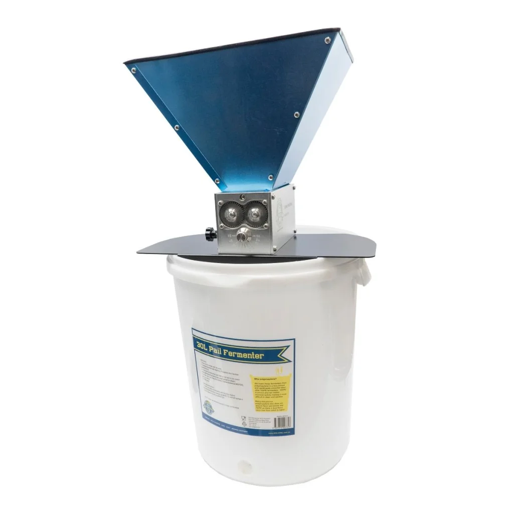 Malt King Geared Grain Mill 3 Roller with Steel Mounting