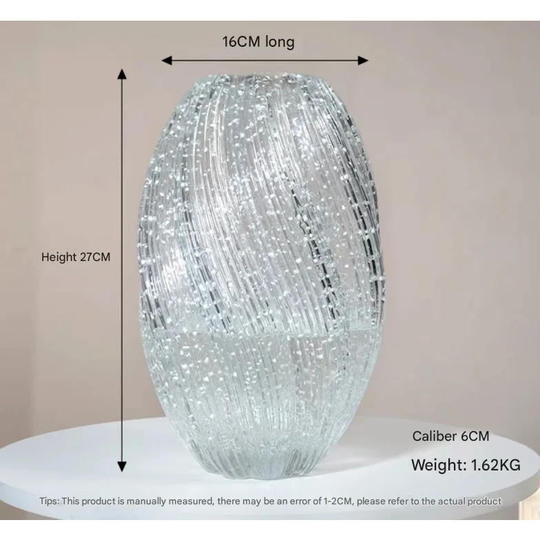 Maltose Vase Luminous INS-Style Glass Vase Modern