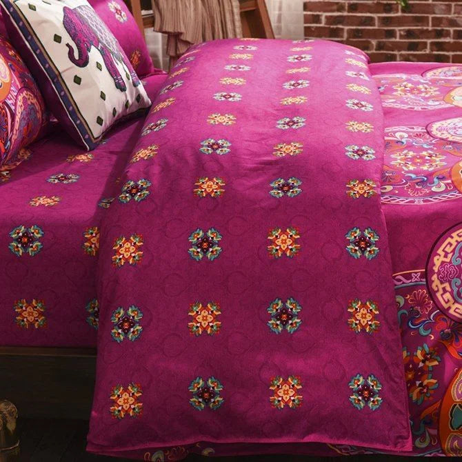 Mandala Queen Size Duvet Quilt Cover Set - Home & Garden