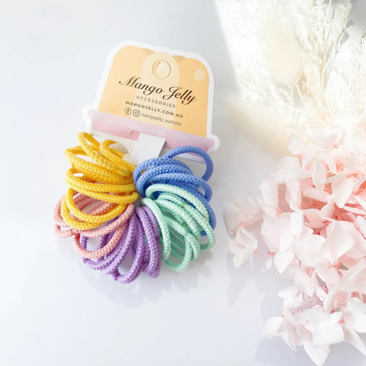 MANGO JELLY Kids Hair Ties (3cm) Ring Candy - Six Pack