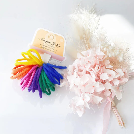 MANGO JELLY Kids Hair Ties (3cm) Ring Retro - Three Pack