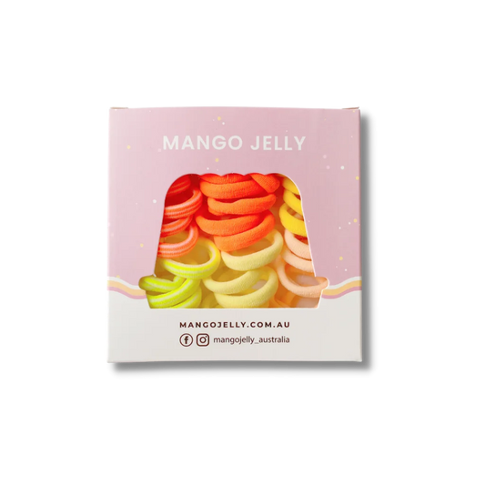 MANGO JELLY Metal-Free Hair Ties (3cm) CITRUS 36P - Twin