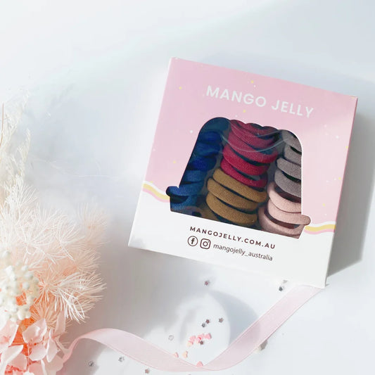 MANGO JELLY Metal-Free Hair Ties (3cm) EarthTone 36P