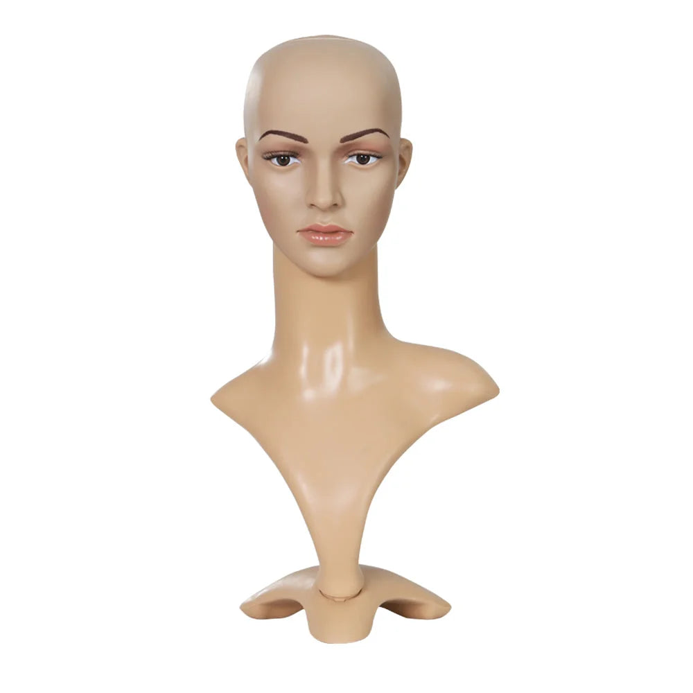 Mannequin head dummy with female display stand professional use
