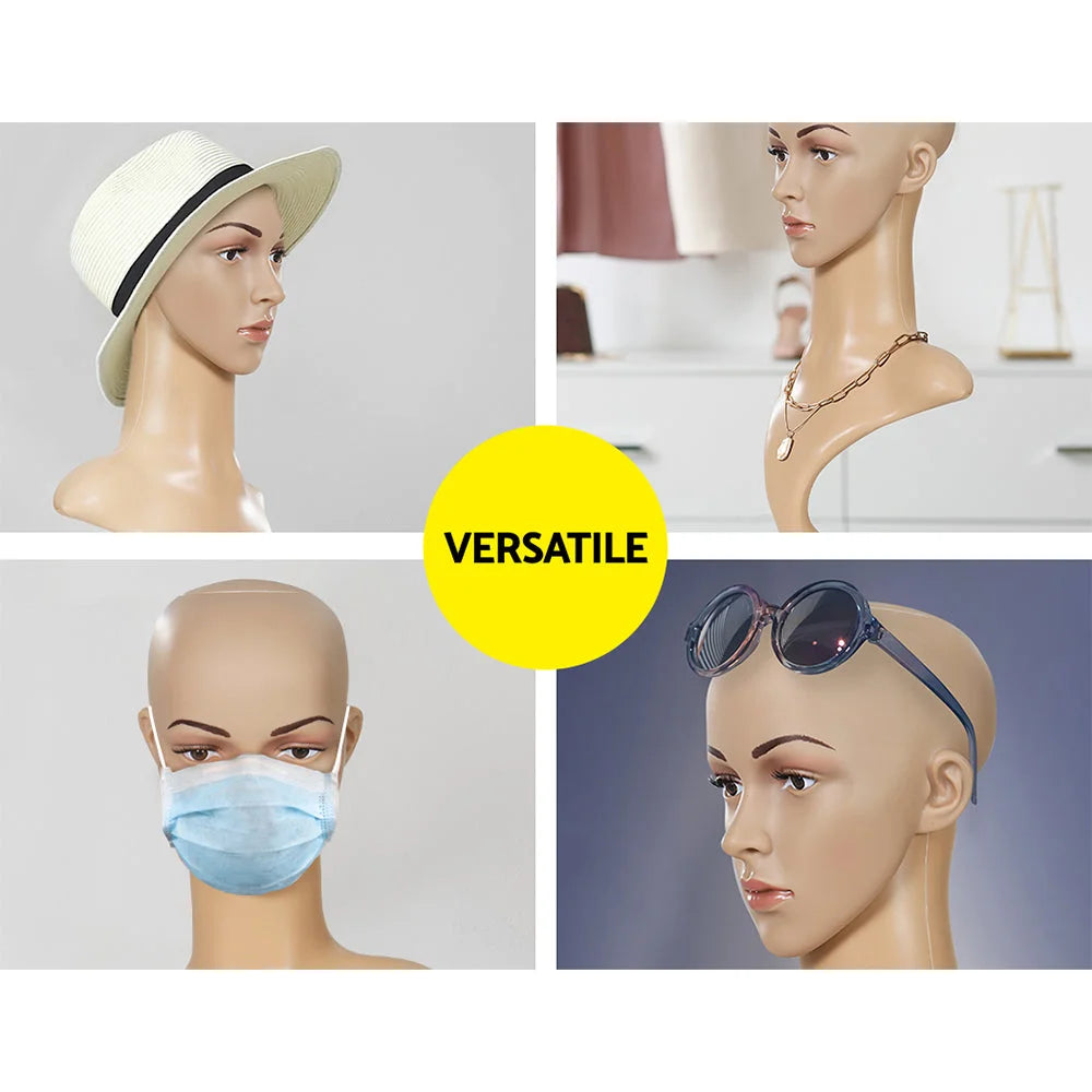 Mannequin head dummy with female professional use embellir display