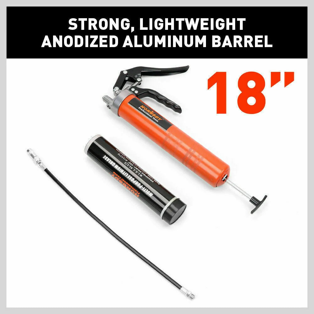 Manual Grease Gun 18’’ Pistol Grip 4500PSI Flexi Hose