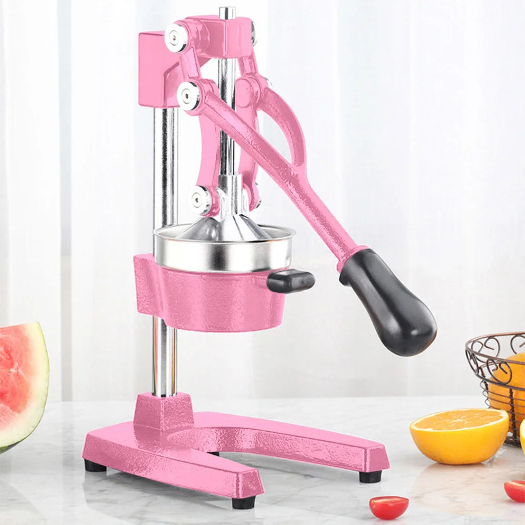 Manual Juicer Premium Commercial Hand Press Juice Extractor Squeezer Orange Citrus - Pink
