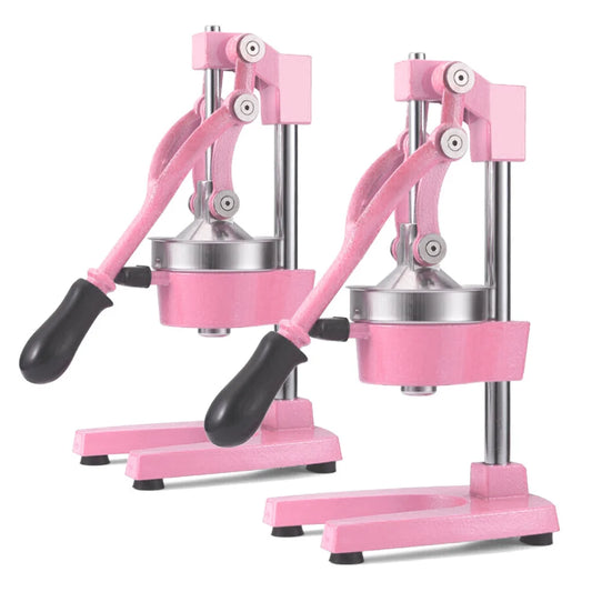 Manual Juicer Set Premium 2X Commercial Hand Press Juice Extractor Squeezer Orange Citrus - Pink
