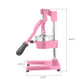 Manual Juicer Set Premium 2X Commercial Hand Press Juice Extractor Squeezer Orange Citrus - Pink