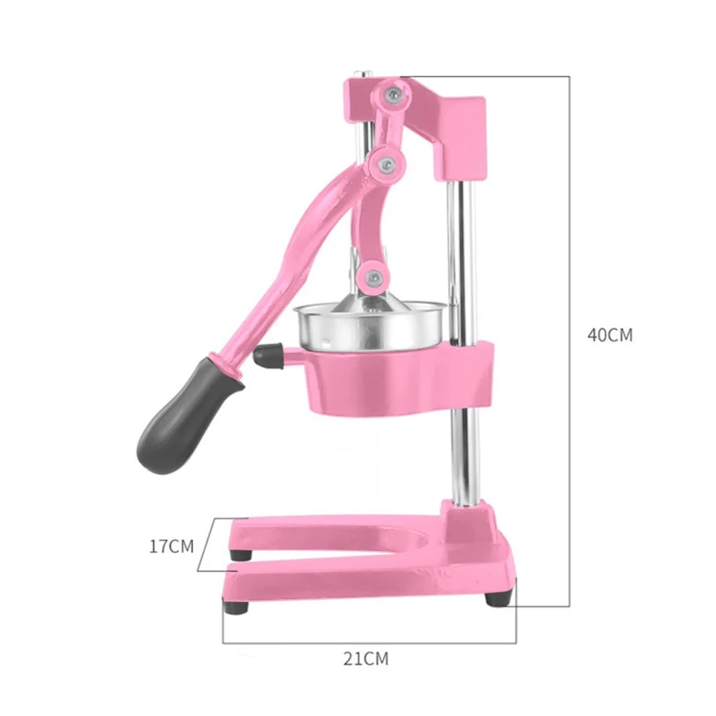 Manual Juicer Set Premium 2X Commercial Hand Press Juice Extractor Squeezer Orange Citrus - Pink