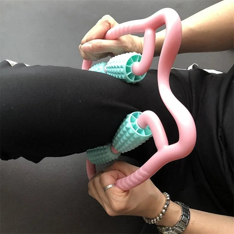 Manual Plastic Steering Wheel Leg Roller Massager Random