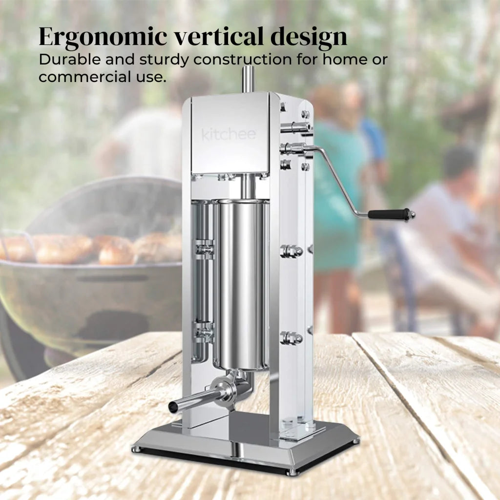 Manual Vertical Sausage Filler 5L - Stainless Stuffer Meat
