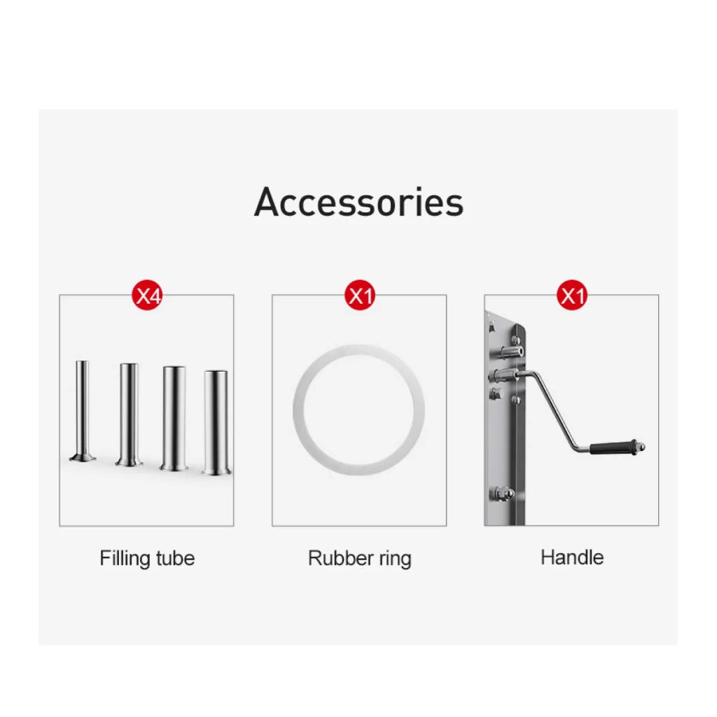 Manual Vertical Sausage Filler 5L - Stainless Stuffer Meat