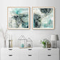 Marbled Green 2 Sets Gold Frame Canvas Wall Art 50cm x 50cm