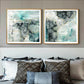 Marbled Green 2 Sets Gold Frame Canvas Wall Art 60cm x 60cm