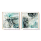 Marbled Green 2 Sets Gold Frame Canvas Wall Art 60cm x 60cm