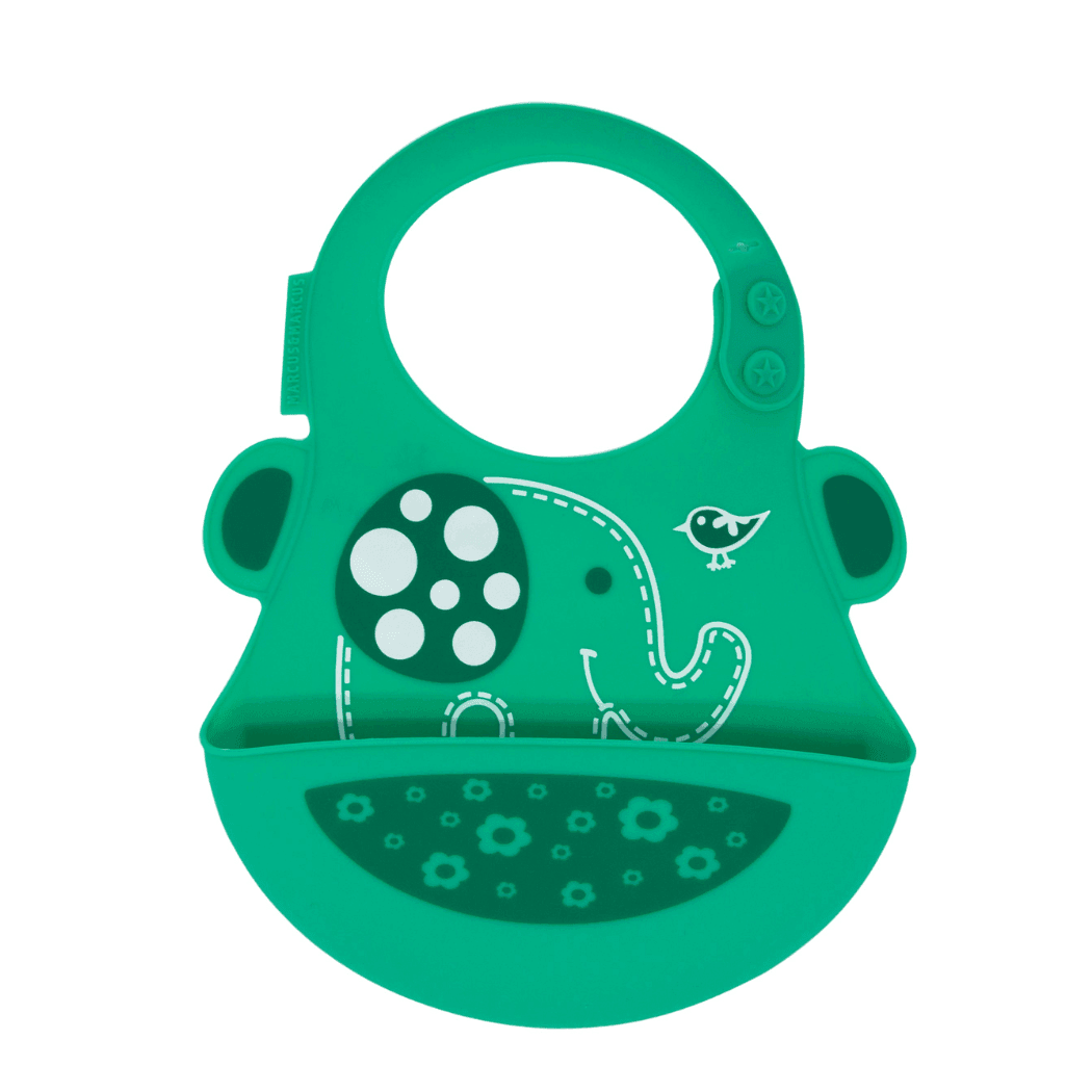 Marcus & Marcus - Baby Bib - Ollie the Elephant green