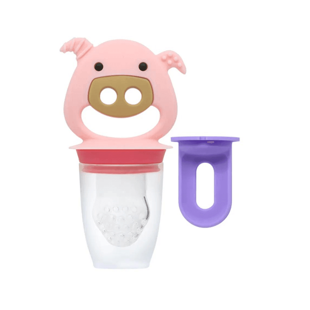 Marcus & Marcus - Silicone Self Feeder N Pop - Pocky the Pig-Pink