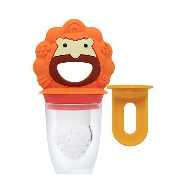 Marcus & Marcus - Silicone Self Feeder N Pop - Marcus the Lion- Red