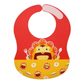 Marcus & Marcus -Wide Coverage Silicone Bib - Pocky the Pig-Pink