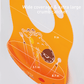 Marcus & Marcus -Wide Coverage Silicone Bib - Marcus the Lion- Red