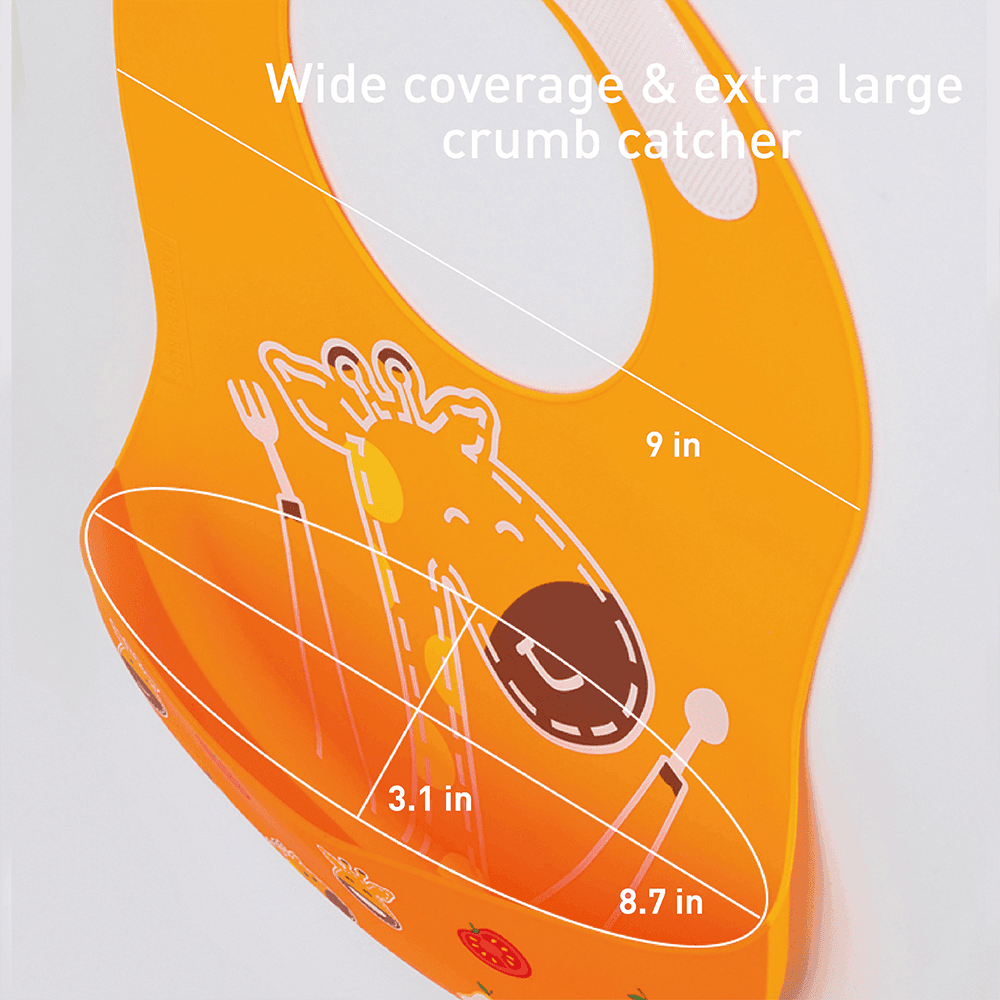 Marcus & Marcus -Wide Coverage Silicone Bib - Willo the Whale-Purple