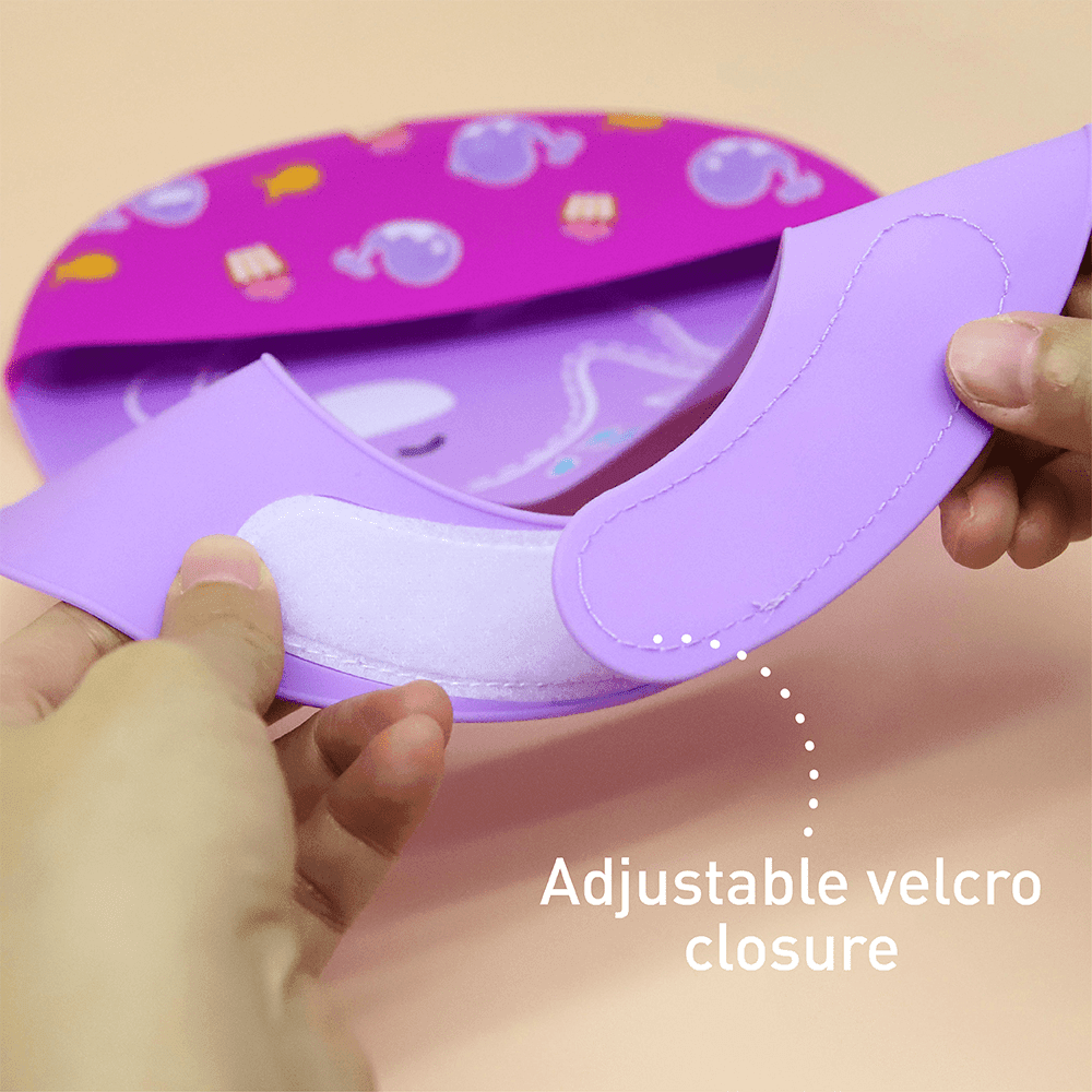 Marcus & Marcus -Wide Coverage Silicone Bib - Willo the Whale-Purple
