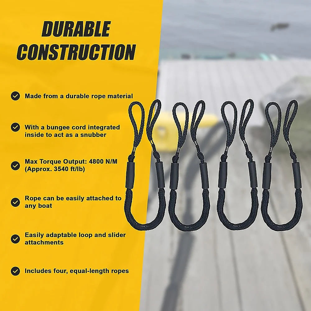 Marine Dock Line Boat Mooring Rope Anchor Cord Stretch 4