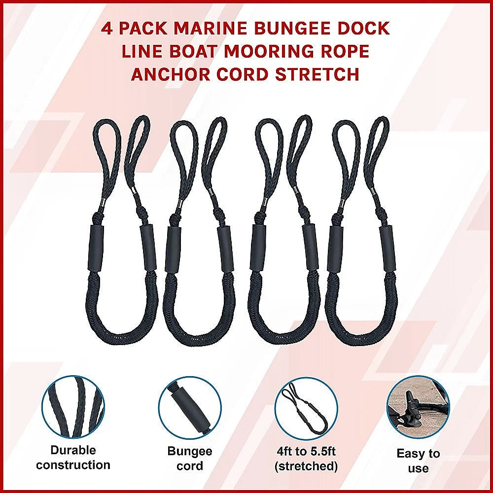 Marine Dock Line Boat Mooring Rope Anchor Cord Stretch 4
