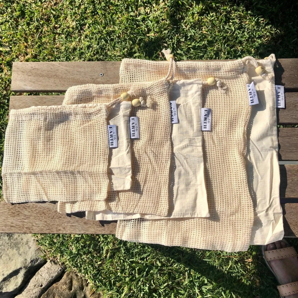 Market Day Shopping Bundle - 6 Produce Bags & Mesh Shopping