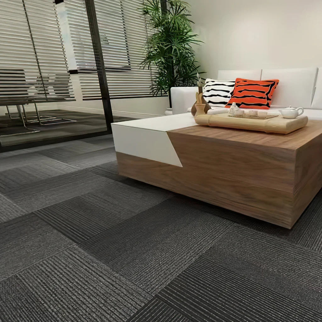 Marlow 20x Carpet Tiles 5m2 Box Heavy Black-1973193861043982342