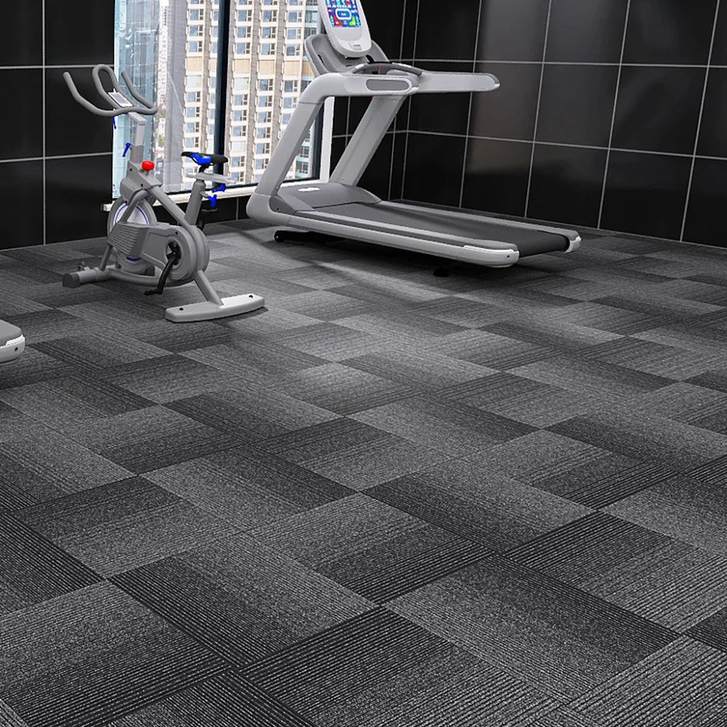 Marlow 20x Carpet Tiles 5m2 Box Heavy Black-1973193861043982343
