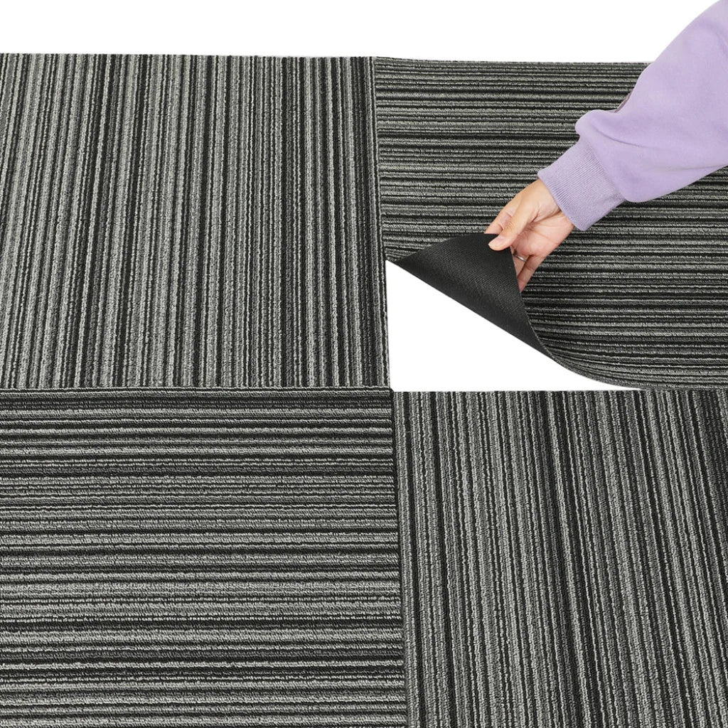 Marlow 20x Carpet Tiles 5m2 Box Heavy Black-1973193860444196867