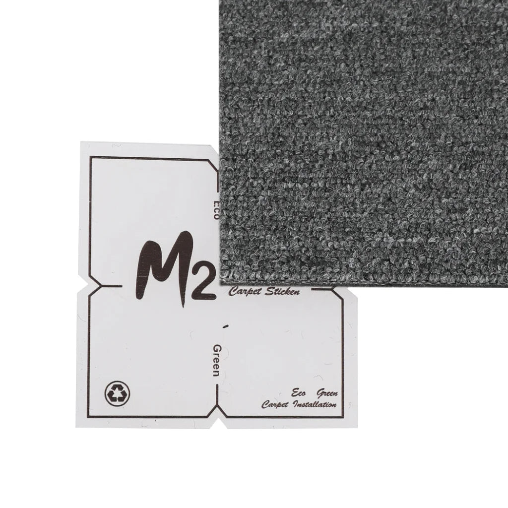 Grey marlow carpet tiles with front angle shown