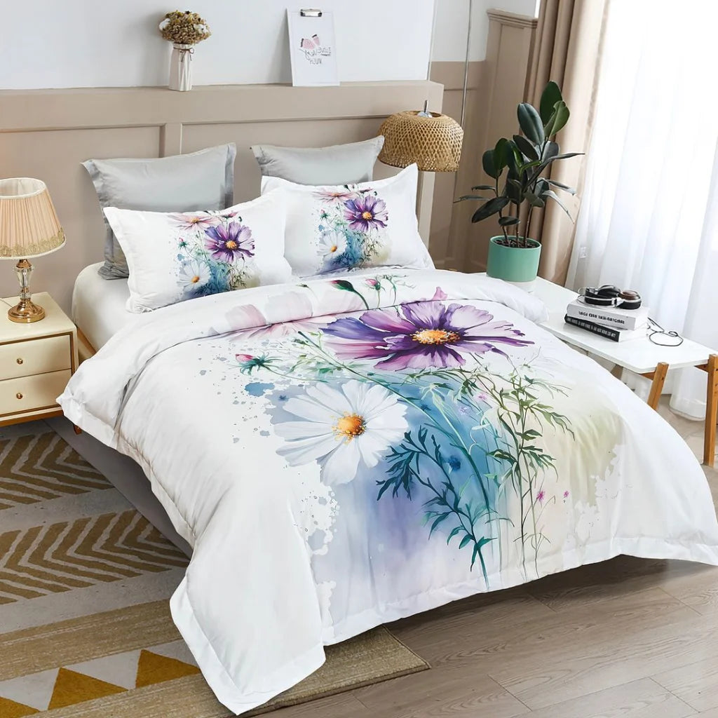 Marrea Floral Quilt Cover Set - Queen Size - Home & Garden
