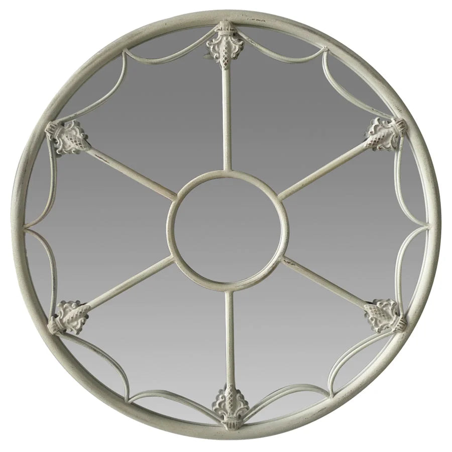 Martinique Fleur Round Wall Mirror 60cm - Home & Garden >